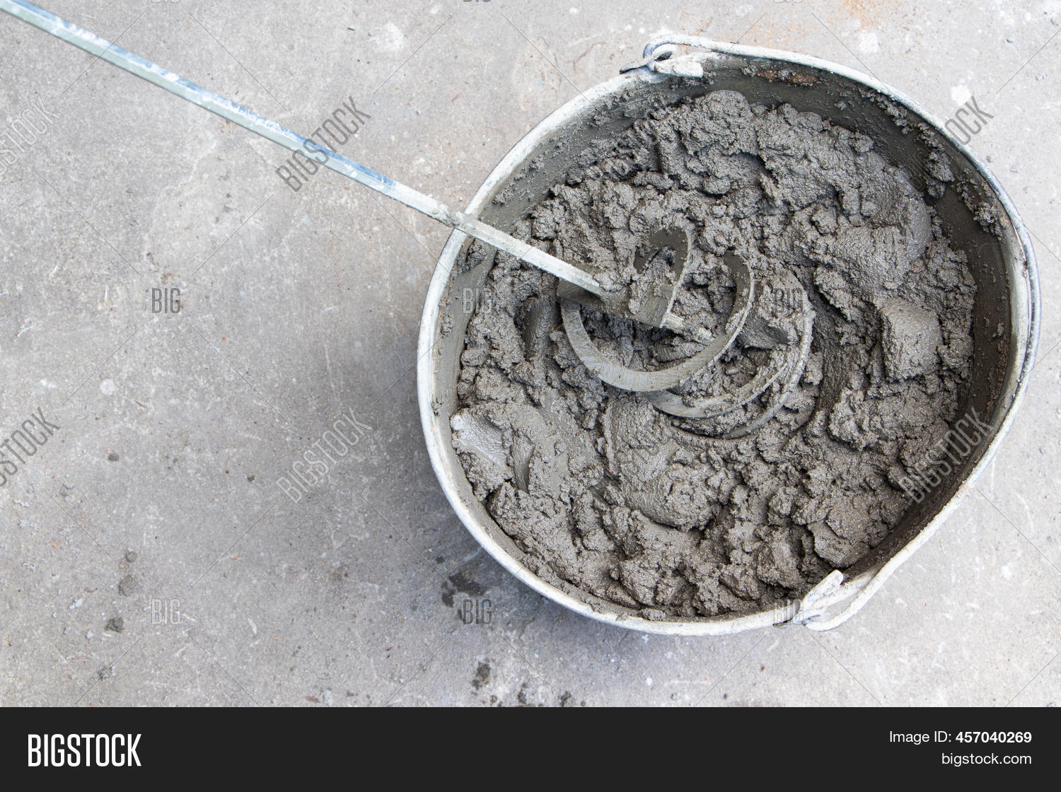 Mixing Concrete Mortar Image & Photo (Free Trial) Bigstock