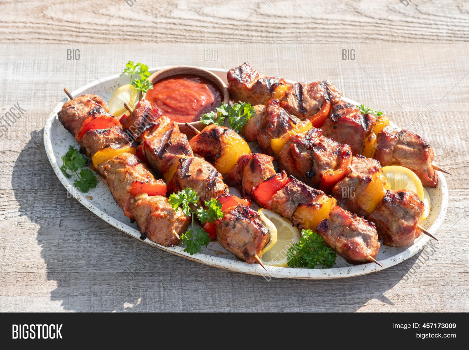 Grilled Pork Kebab Red Image & Photo (Free Trial) Bigstock