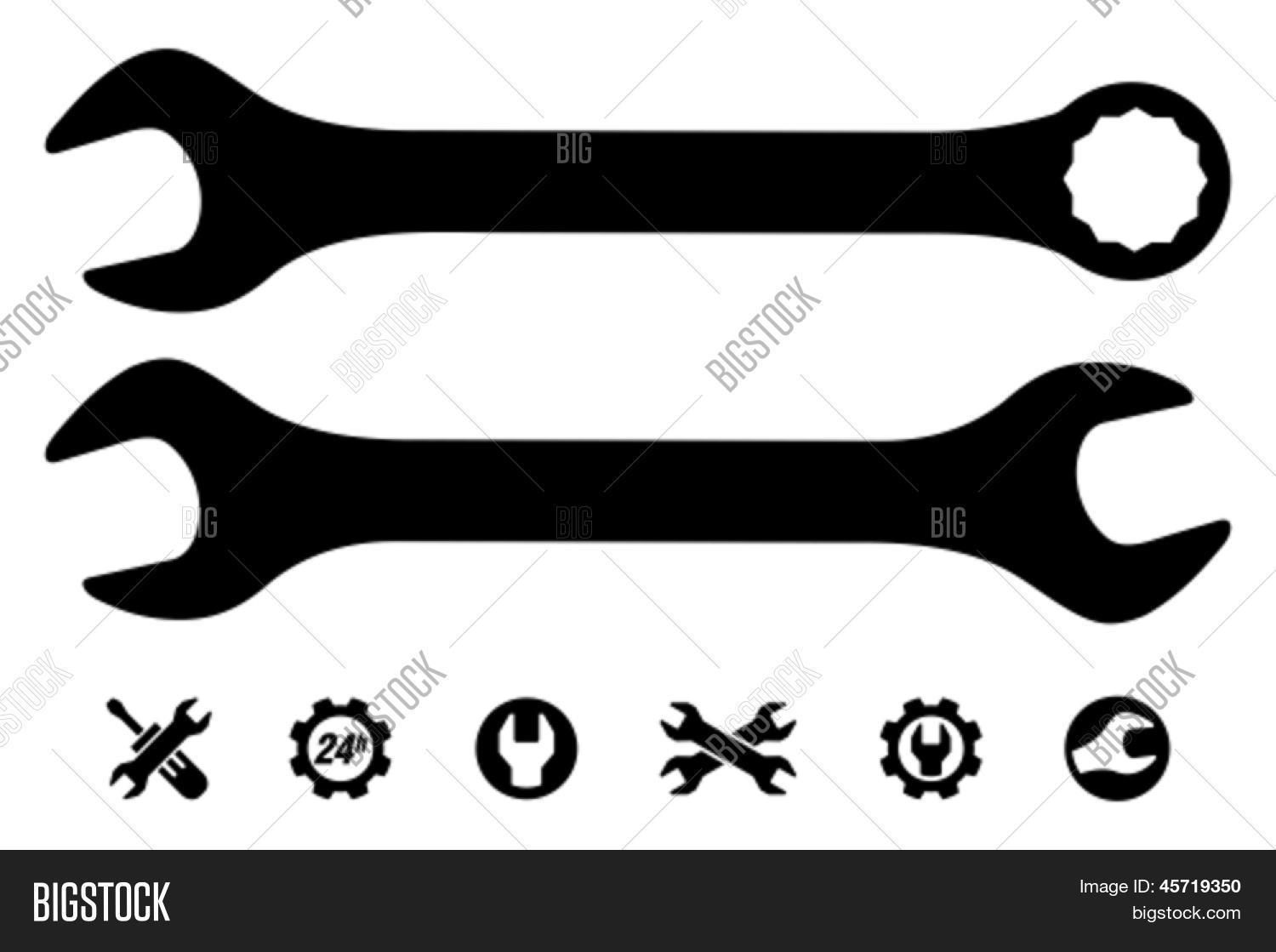 Vector y foto Icono De Llave Inglesa Bigstock