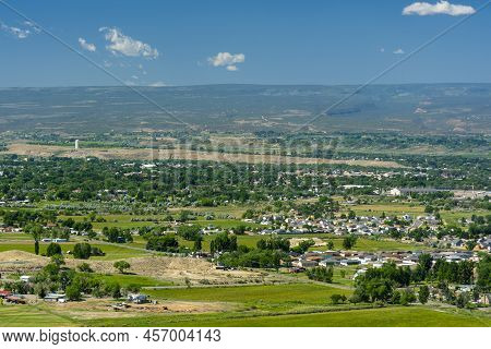 Montrose, Colorado On A Sunny Day With Mostly Clear Skies