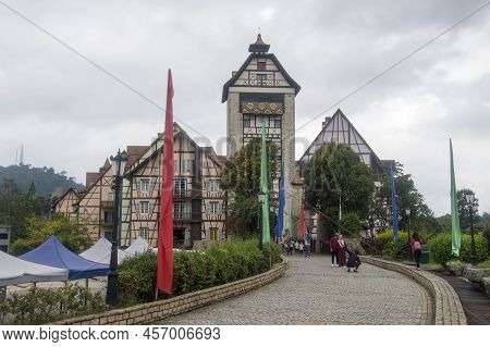 Bukit Tinggi, Malaysia - Jun 08, 2022: Day Time View At Colmar Tropicale In Berjaya Hills, Bukit Tin