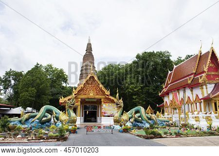 Ancient Naga Or Antique Naka Statue Of Wat Phra Kaew Temple For Thai People Traveler Travel Visit An