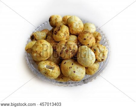 Fox Nuts Also Are Known As Makhana. Lotus Seeds. Masala Or Spicy Foxnuts.