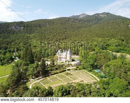 Massandra Palace Of Emperor Alexander Iii Is Located In The Upper Massandra On The Southern Coast Of