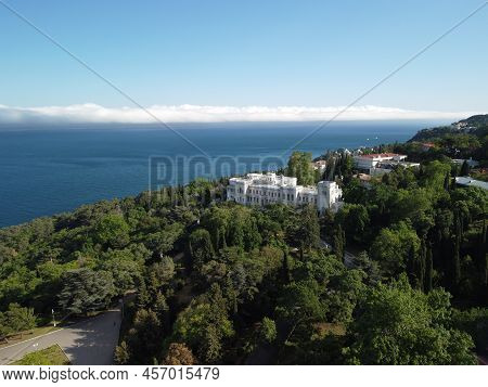 Aerial View Of Livadia Palace - Located On The Shores Of The Black Sea In The Village Of Livadia In 