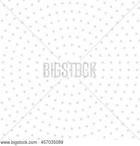 Seamless Geometric Pattern. Modern Ornament With Light Slver Stars. Geometric Abstract Pattern