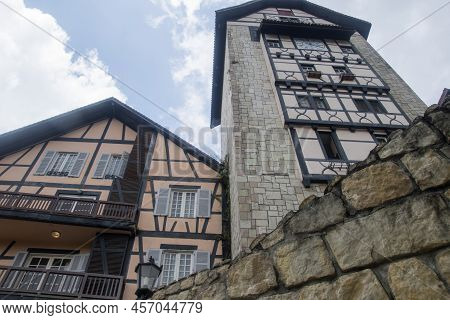 Bukit Tinggi, Malaysia - Jun 08, 2022: Day Time View At Colmar Tropicale In Berjaya Hills, Bukit Tin