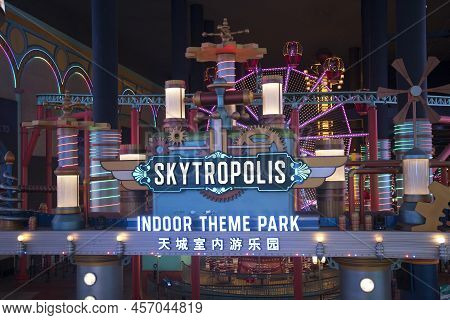 Genting, Malaysia - Jun 10, 2022: View Of The Skytropolis Indoor Theme Park In Resorts World Genting