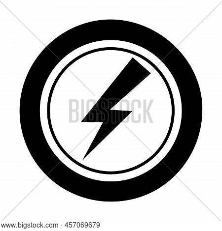 Icon Lightning Shape. Gambling Symbol, Object. Vector Illustration