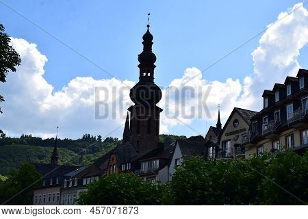 Cochem, Germany - 06 23 2022: Waterfront Sode Of Old Town