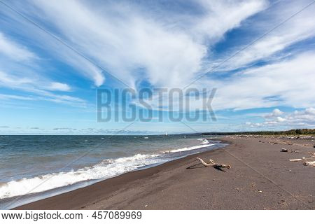 Lake Superior Beachtime And Clouds - Houghton, Michigan