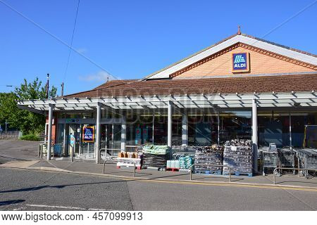 Prestatyn, Uk. Jun 22, 2022. Aldi Operate A Discount Supermarket Store In Prestatyn. Seen Here On A 