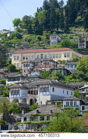 View At The Town Of Gjirokastra On Albania