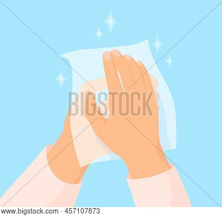 Wipe Hands Tissue. Hand Wipes Paper Napkins Towel Wiping Dry Body, Dirt Handing Rinse Cloth Sanitary
