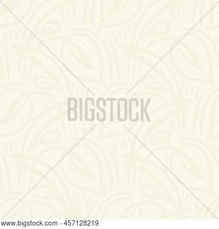 Handmade Subtle Botanical Patterned Washi Paper Texture. Seamless Speckled White On White Card Stock