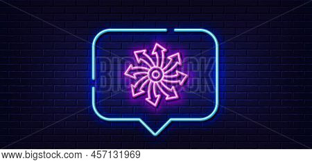 Neon Light Speech Bubble. Versatile Line Icon. Multifunction Sign. Neon Light Background. Versatile 