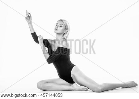 Acid Pedicure In Salon. Health. Feet Massage. Sexy Woman Isolated On White. Lady With Straight Slim 