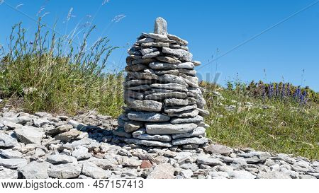 Stone Figures On The Beach Of The Sorve Peninsula In The Ojessaare Nature Reserve. Estonia, Saaremaa