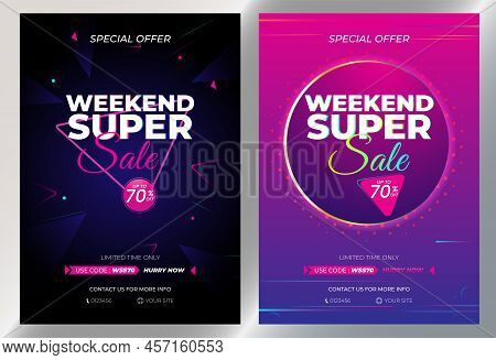Weekend Flyer Super Sale Online Template Collection