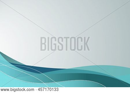 Background With Wave Lines And On A Gray Background With Blue Wavy Lines