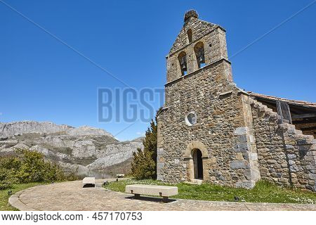Rebuilding Antique Chapel Interior Of Nuestra Señora. Riano, Spain