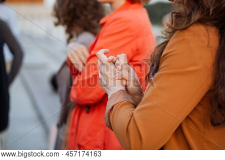 Stress, Tension In The Hands, A Girl In Anger Restrains Emotions, Breaking Fingers, Psychological Tr