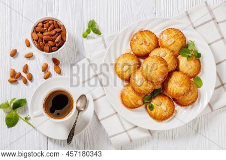 Netherland Almond Cookies Filled With Marzipan And Almonds Nuts Paste, Gevulde Koek, On White Plate 