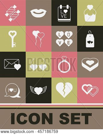 Set Two Linked Hearts, Candy Heart Shaped Box, Please Do Not Disturb With, Calendar February 14, Bal