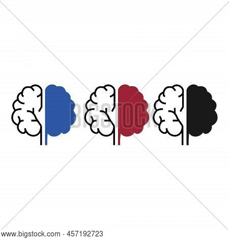 Human Brain Medical Vector Icon. Brain Symbol Vector Sign Isolated