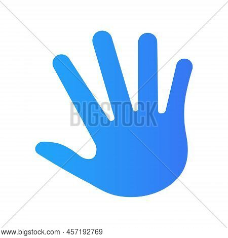 Hand Icon Vector Flat Style. Hand Sign Template