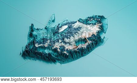Topographic South Africa Map Hypsometric South Africa Elevation Tint Spectral Shaded Relief Map 3d I