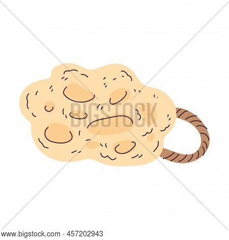 Isolated Sketch Of A Shower Scourer Vector Illustration
