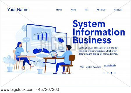 Business Information System Abstract Concept Vector Illustration. It Infrastructure, Business Enterp