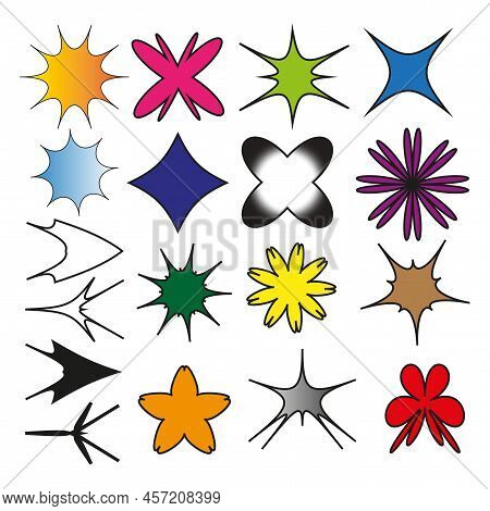 Vintage Cartoon Pattern With Flowers. Summer Flower Clipart. Floral Pattern Element. Vector Illustra