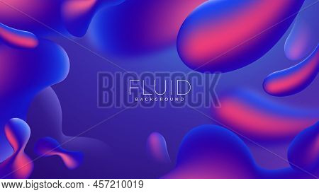 Abstract Background Gradient Floating Fluid Shapes Composition
