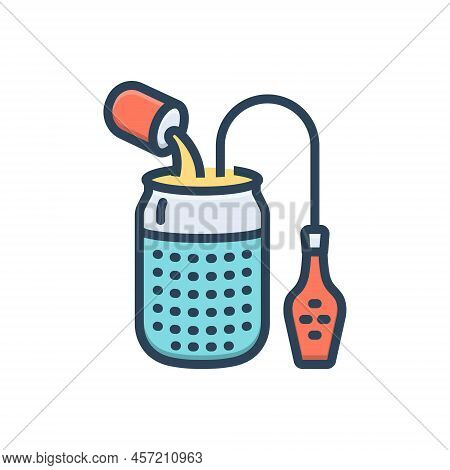 Color Illustration Icon For Biol Composting  Gallon Liquid Compost Organic Manure