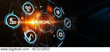 Robot Control Meta Language Technology Concept. Rcml 3d Illustration