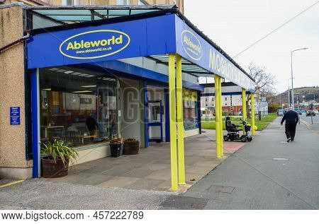 Llandudno, Uk. Apr 10, 2022. Ableworld Have A Store On Mostyn Broadway. They Are Specialist Retailer