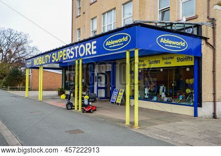 Llandudno, Uk. Apr 10, 2022. Ableworld Have A Store On Mostyn Broadway. They Are Specialist Retailer