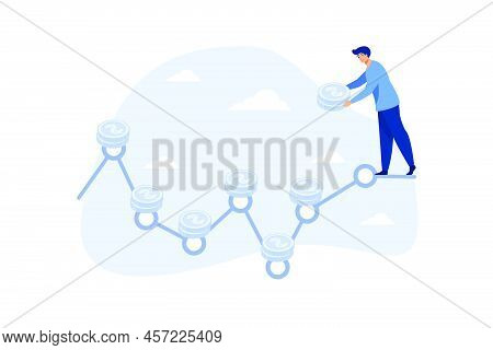 Dca, Dollar Cost Averaging Investment Strategy To Put Same Amount Of Money Every Month To Earn More 