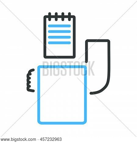 Waiter Take Oder Icon. Editable Bold Outline With Color Fill Design. Vector Illustration.