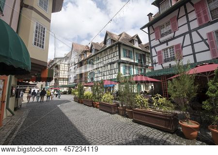 Bukit Tinggi, Malaysia - Jun 08, 2022: Day Time View At Colmar Tropicale In Berjaya Hills, Bukit Tin