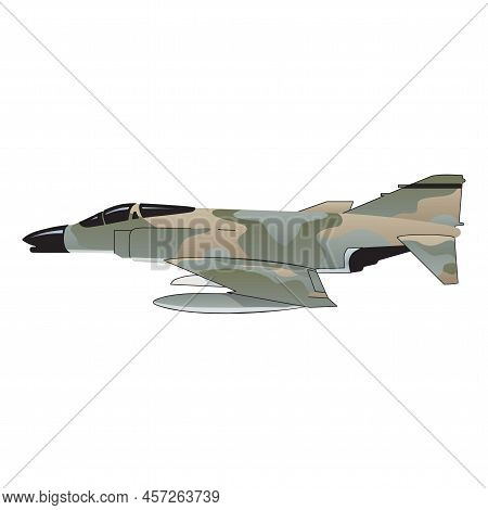 Air Transport, Military Fighter, Usaf Aviation Jet Aircraft, Cartoon Style Vector Illustration, Isol