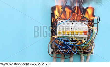 Consumer Unit Burned Down, Outdated Electrical Wiring Is Fire Hazard.
