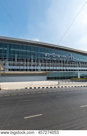 Bangkok , Thailand - December 2021 : Bang Sue Grand Station In Bangkok,  Newly Opened Train Station 