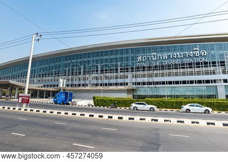 Bangkok , Thailand - December 2021 : Bang Sue Grand Station In Bangkok,  Newly Opened Train Station 