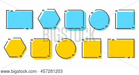 Modern Frames Quotes. Modern Cartoon Template. Dialog, Chat Speech Bubble. Vector Illustration. Stoc