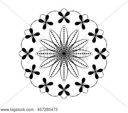 Geometrics Pattern Black White Isolated, Abtrack Background