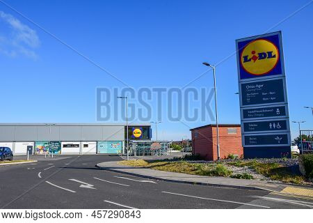 Prestatyn, Uk. Jun 22, 2022. Lidl Have A Modern Supermarket In The North Wales Town Of Prestatyn