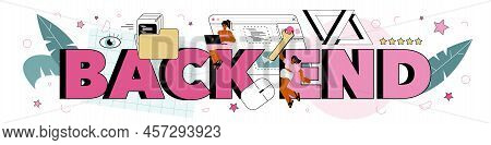 Back End Typographic Header. Software Development Process